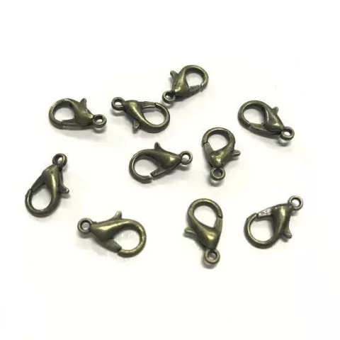 COD 763 - Fecho Lagosta Ouro Velho 14mm - 5 Unidades