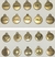 COD 1131 - Conjunto com 10 Medalhas Desejos Ouro Velho