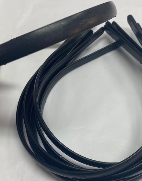 COD 6729 - Tiara Simples 10mm Preto - Unidade