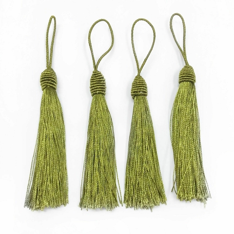 COD 9057 - Tassel de Luxo 9,0cm Verde Oliva - Unidade