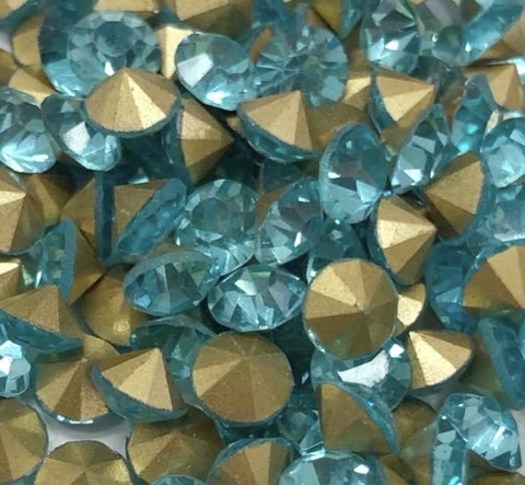 COD 6655 - Pedra de Strass SS22 Aquamarine - 10 Unidades