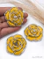 COD 602 - Aplique de Plástico Flor 2,0x2,0 Amarelo - 2 Unidades