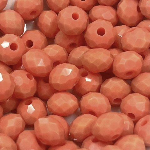 COD 2423 - Cristal 6mm Coral Alaranjado - Aprox. 90 Pedras