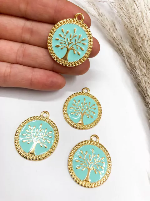 COD 4111 - Pingente Resinado Árvore da Vida - Unidade