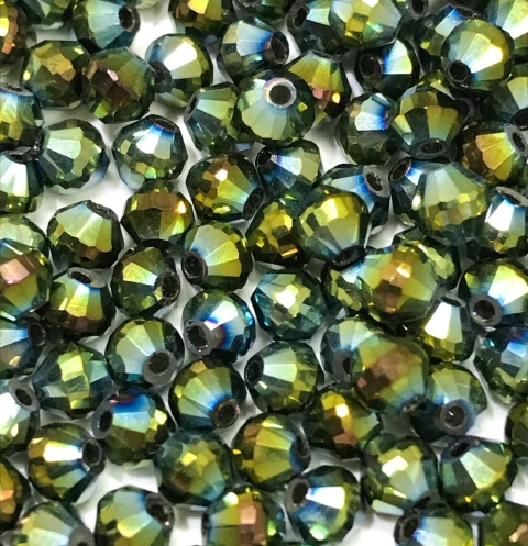 Cristal Globinho 4mm Verde Boreal - Aprox. 99 Pedras