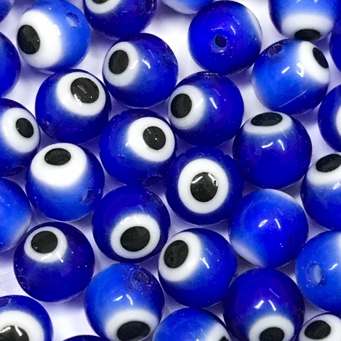 COD 823 - Olho grego de Murano 6mm - 10 Peças
