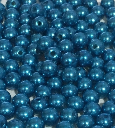 COD 2172 - Pérola de ABS 6mm Turquesa - 10gramas