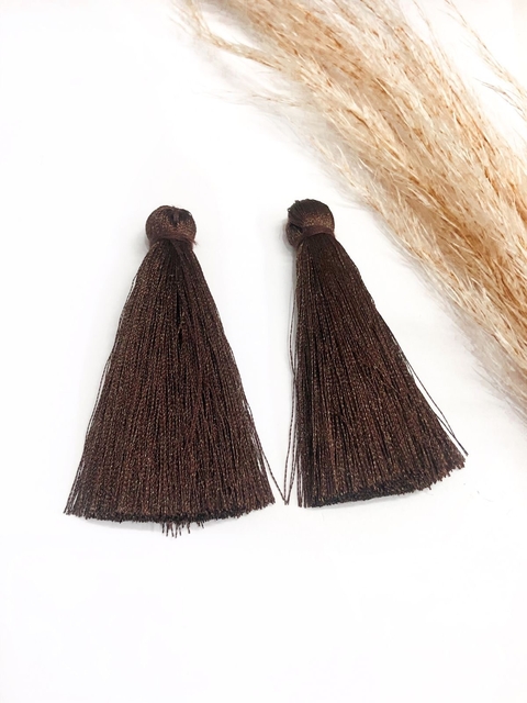 COD 524 - Tassel Franja 6,5cm Marrom - PAR