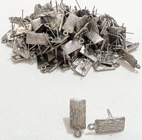 COD 1740 - Pino Para Brinco Prata Velha - PAR