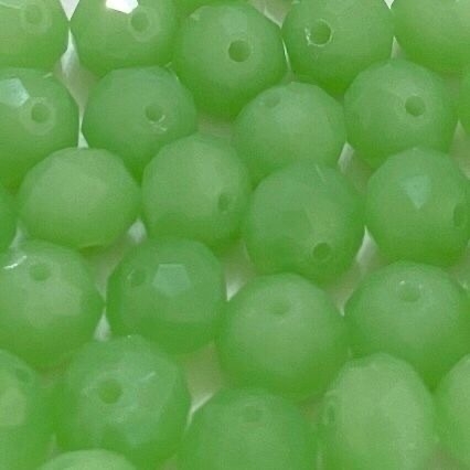 COD 9330 - Cristal 12mm Verde Jade Claro - Aprox. 60 Pedras