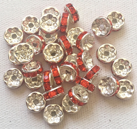 COD 1555 - Rondela 8mm Vermelho - Unidade