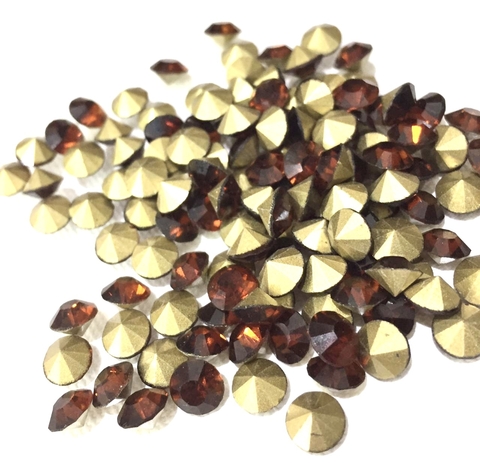 COD 5951 - Pedra de Strass SS28 Smoked Topaz - 10 Unidades