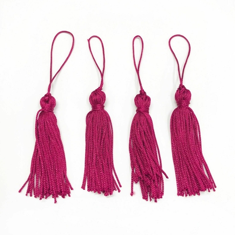 COD 9002 - Tassel de Malha 7,0cm Vinho - Unidade