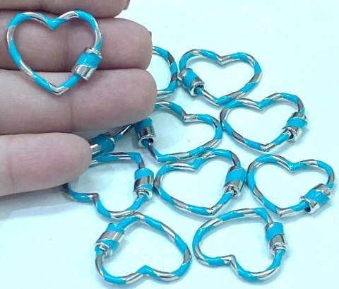 COD 5477 - Fecho Rosca Coração Esmaltado - Unidade