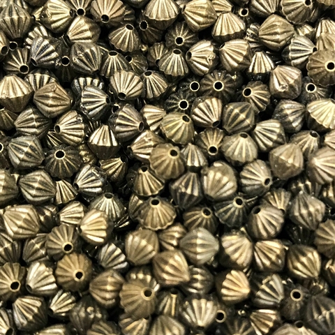 COD 6361 - Abs Balão Trabalhado 5mm Ouro Velho - 10 Gramas