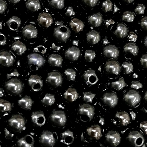 COD 8634 - Bola Plástica 6mm Preta - 10 Gramas