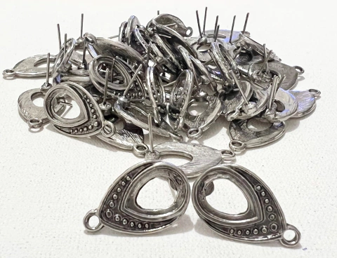 COD 1883 - Pino Para Brinco Prata Velha - PAR