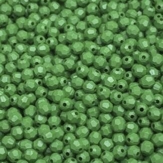 Cod 7619 - Contas Acrílicas Facetadas 6mm Verde - 10 Gramas