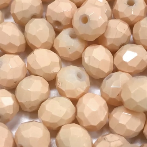 COD 1375 - Cristal 8mm Salmão (CRISTAL PINTADO) - Aprox. 65 Pedras