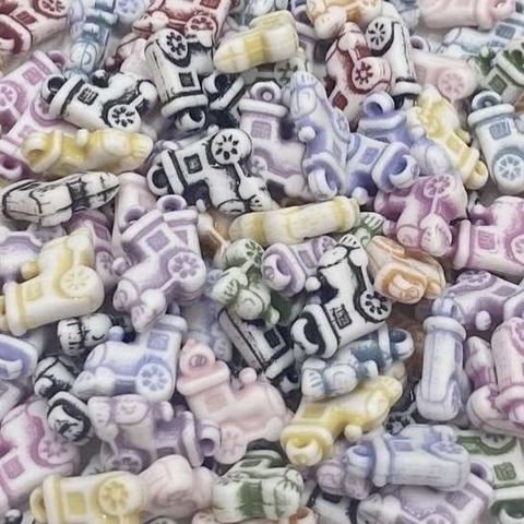 COD 6920 - Mix de Contas Diversas Trenzinhos - 10 Gramas