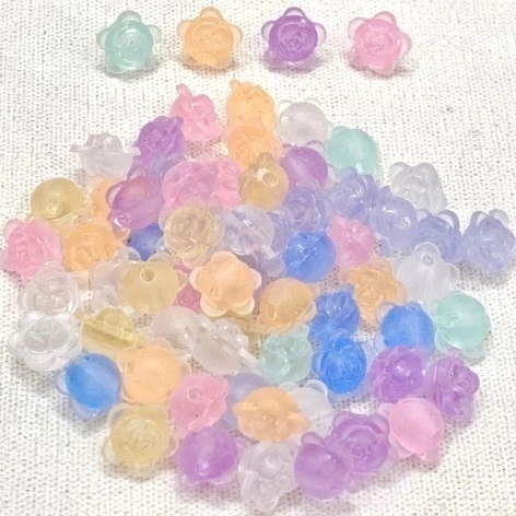 COD 5173 - Florzinhas de Acrílico Passante 10mm - 10 gramas