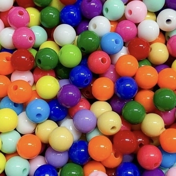 COD 8333 - Bola Plástica 8mm MixColors - 10 Gramas