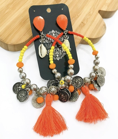 COD PP025 - Maxi Brinco Charm’s Laranja - PAR