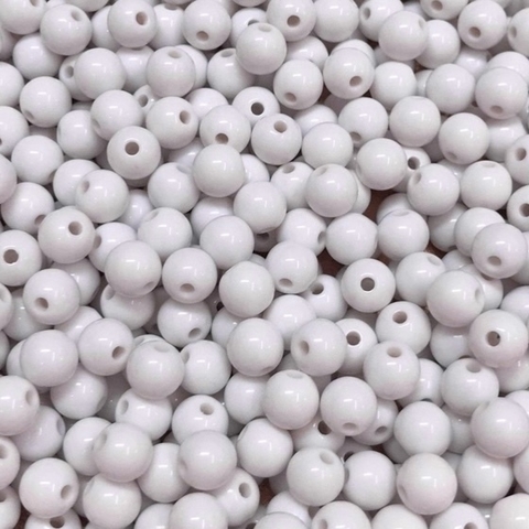 COD 7955 - Bola Plástica 8mm Branco - 10 Gramas