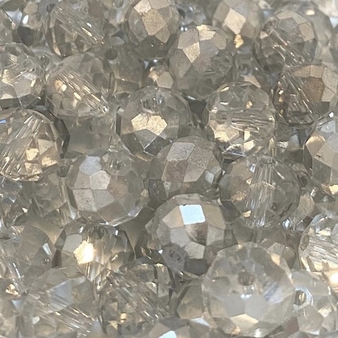 COD 17 - Cristal 10mm Prata Irizado - Aprox. 65 Pedras