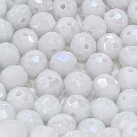 COD 5204 - Cristal 4mm Branco Perolado Irizado - Aprox. 140 Pedras