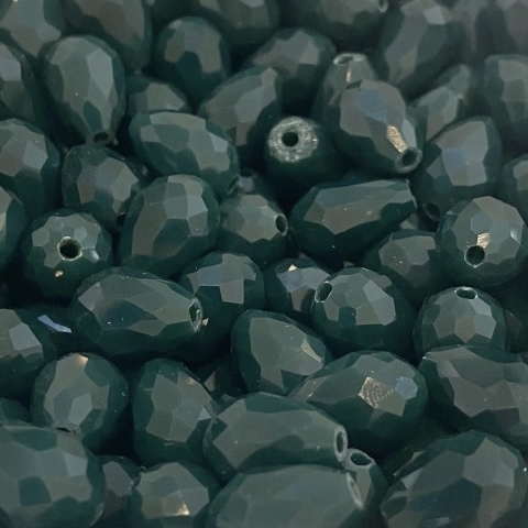 COD 353 - Gota de Cristal 8x12 Verde Militar - 4 Unidades