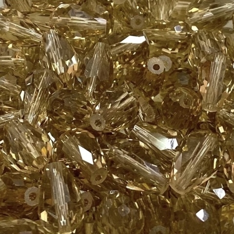 COD 3098 - Gota de Cristal 10x15 Quartz Marrom - 4 Unidades