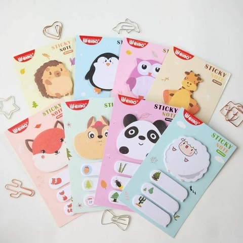 COD PC130 - Post It Animais Fofos C/60 Folhas - Unidade