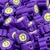 COD 6420 - Fimo Passante de Carinhas Roxo - 10 Unidades