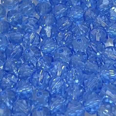 COD 5996 - Cristal 6mm Azul Céu - Aprox. 90 Pedras