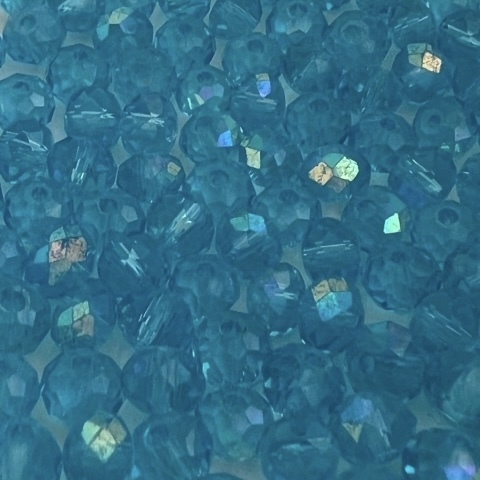 COD 5999 - Cristal 6mm Azul Claro Boreal - Aprox. 90 Pedras