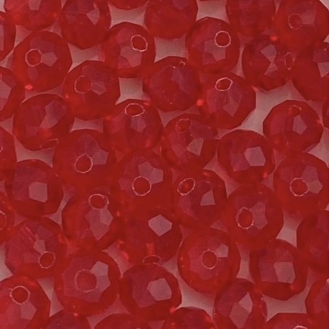 COD 294 - Cristal 4mm Quartz Vermelho - Aprox. 140 Pedras