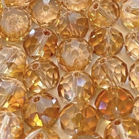 COD 1219 - Cristal 4mm Light Alaranjado - Aprox. 140 Pedras