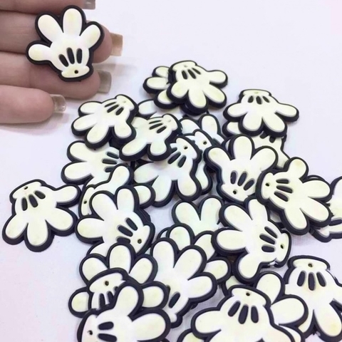 COD 7289 - Pingente Emborrachado 27mm Luva Mickey - Unidade