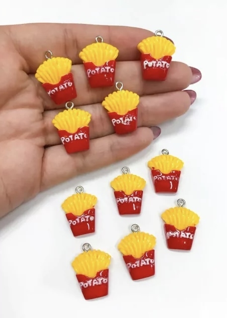 COD 8929 - Pingente French Fries - 2 Unidades