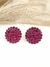COD PP016 - Brinco Ponteira Strass Luxo Pink - PAR