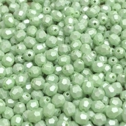 COD 7428 - Contas Facetadas 8mm Verde Água - 10 Gramas