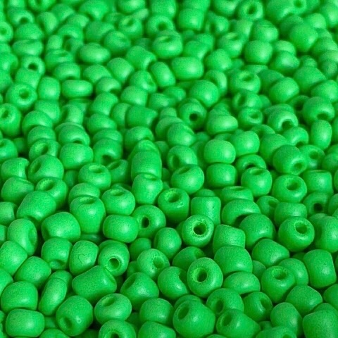 COD 4423 - Miçangão Chinês Verde Limão Neon - 10 gramas