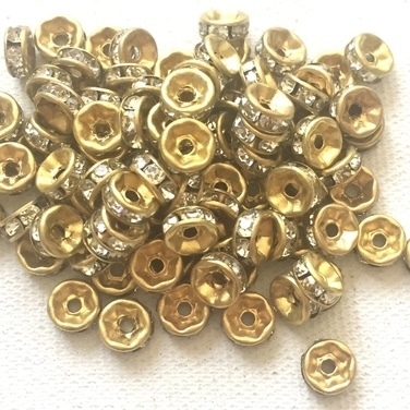 COD 1554 - Rondela De Strass 4mm Dourada - Unidade