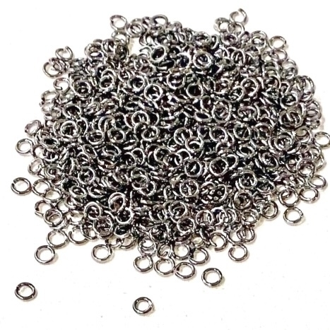 COD 4626 - Argolinhas 4mm Grafite - 10 gramas
