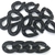 COD 2482 - Elo de Resina 2,5 cm Preto - 5 unidades