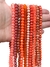 COD KI008 - Kit de Cristais de Vidro 8mm Laranja - 10 Fios (1 de cada cor)
