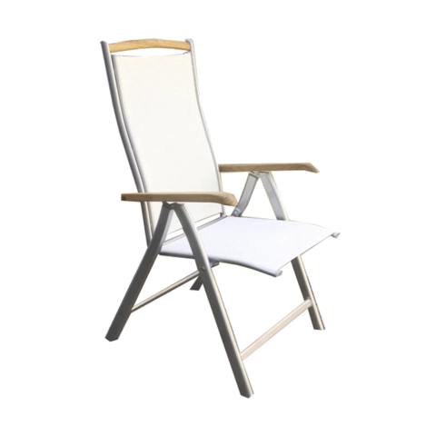 Sillon Silla Reposera Exterior Aluminio Fario 5 Posiciones