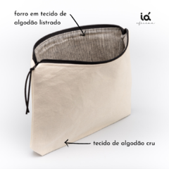 Imagem do Nécessaire Cosméticos - em tecido de algodão cru