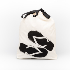 Sacola Chinelo - tipo saco em algodão cru